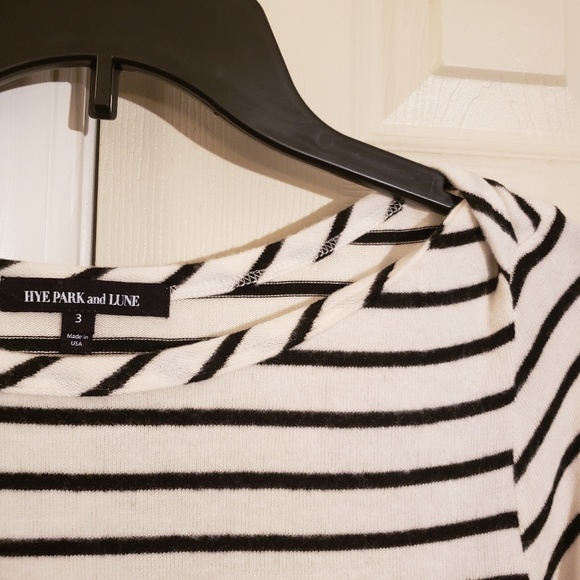 💫LAST ONE💫Hye Park&Lune Black Striped Comfy Soft Whitney Top - Picture 4 of 8